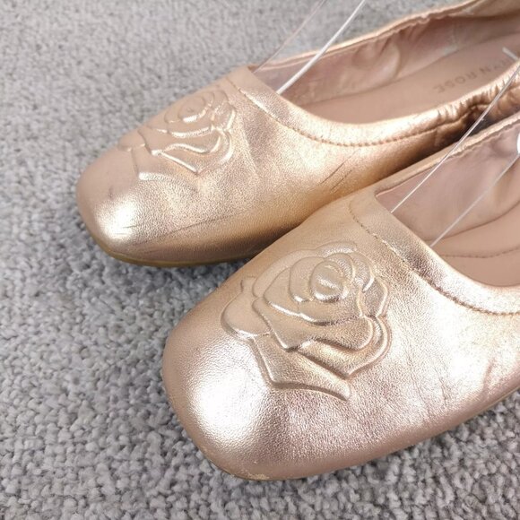 Taryn Rose Ballet Flats Rosalie Womens Size 5.5 Shoes Rose Gold Metallic Slip On - Picture 2 of 11